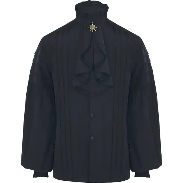 detalle de Camisa de manga larga de pirata medieval unisex para cosplay 1