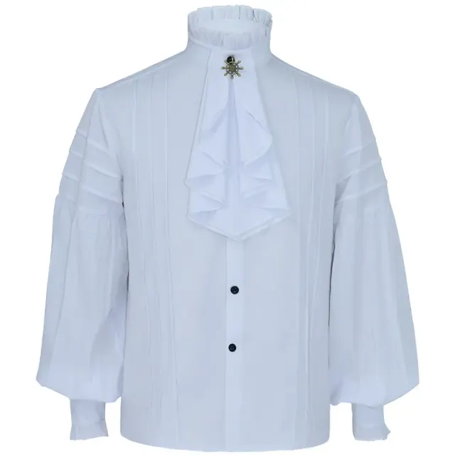 detalle de Camisa de manga larga de pirata medieval unisex para cosplay 7