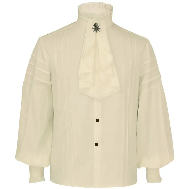detalle de Camisa de manga larga de pirata medieval unisex para cosplay 15