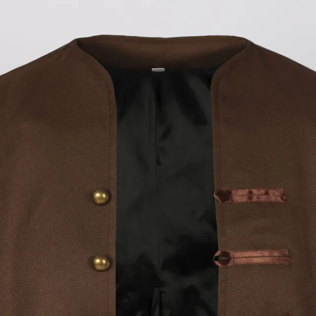 Veste pirate steampunk médiévale unisexe pour costume Halloween et cosplay détail 1