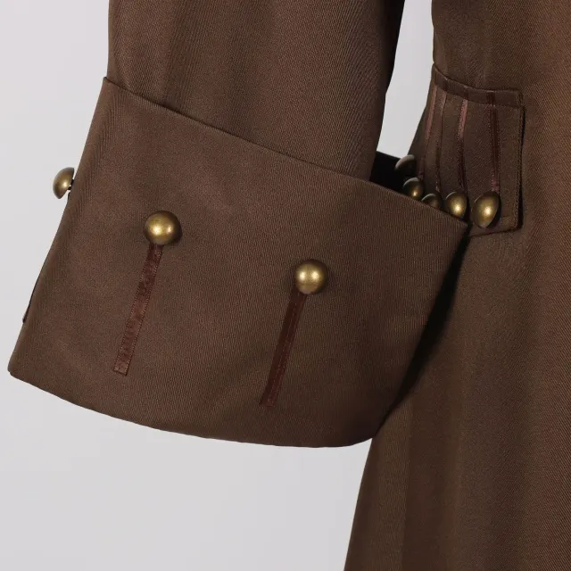 Veste pirate steampunk médiévale unisexe pour costume Halloween et cosplay détail 2