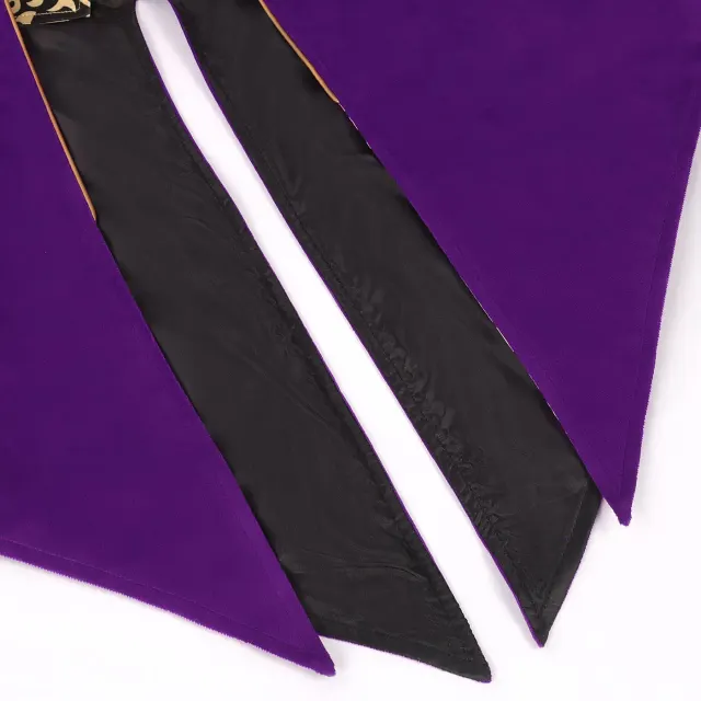 detalle de Disfraz de escenario de frac medieval estampado de manga larga unisex 15