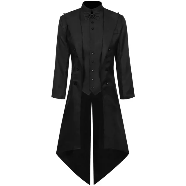 男女同款中世纪朋克领结燕尾服万圣节服装 详情 1