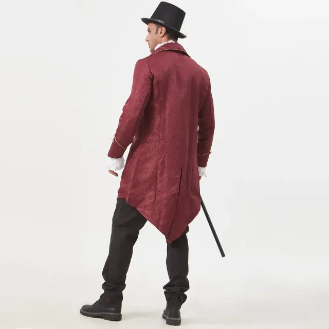 Unisex Medieval Punk Jacquard Tailcoat Halloween Stage Costume detail 16