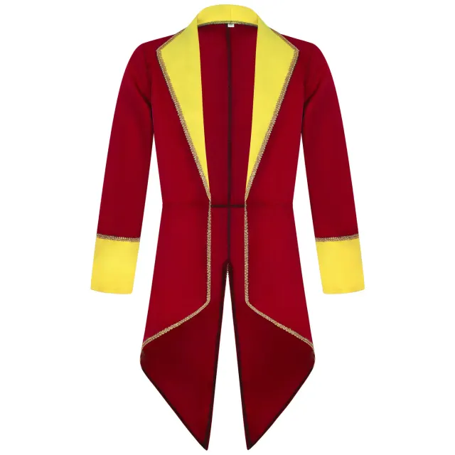 Unisex Medieval Punk Mid-Length Tailcoat for Halloween Stage Party detail 7