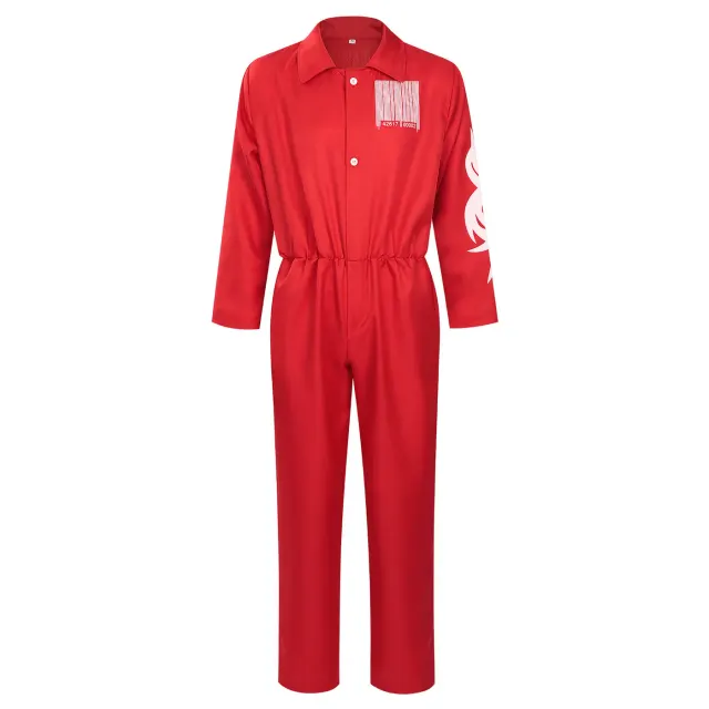 Bedruckter Unisex-Jumpsuit mit langen Ärmeln für Halloween, Cosplay und Bühne Detail 11