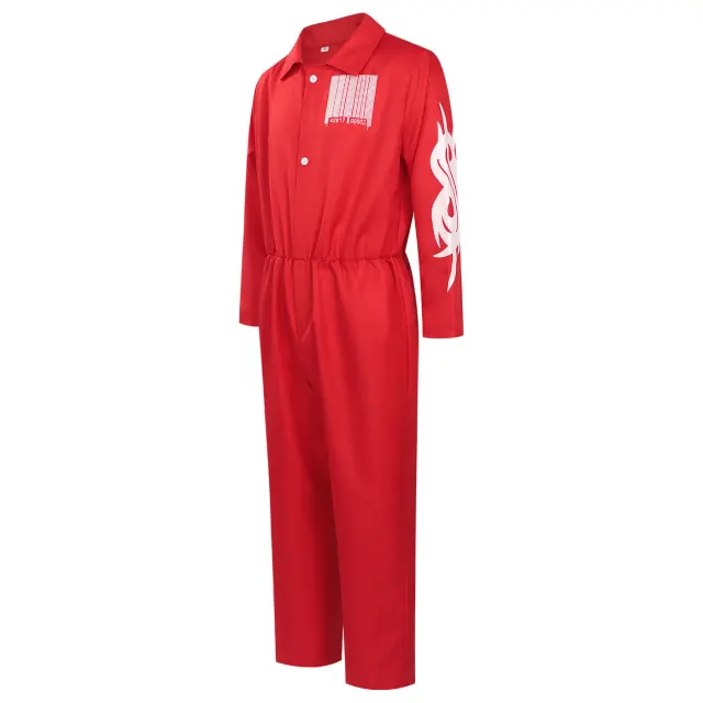 Bedruckter Unisex-Jumpsuit mit langen Ärmeln für Halloween, Cosplay und Bühne Detail 12