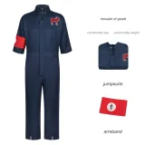 Jumpsuit mit Armaufnäher - Blau