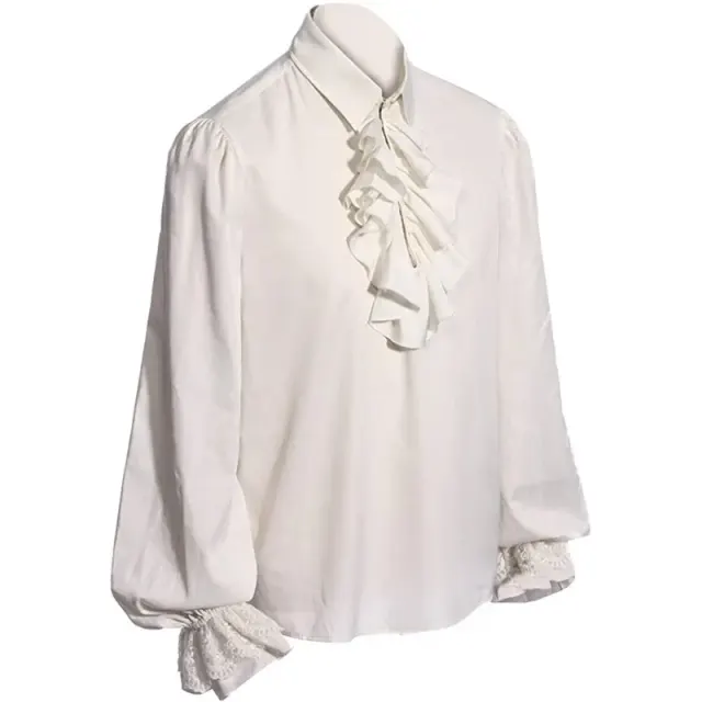 Chemise cosplay vampire steampunk Renaissance unisexe détail 13