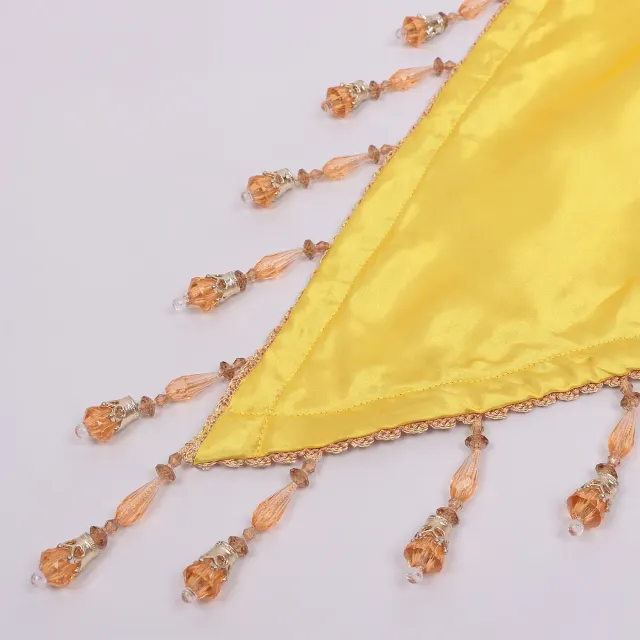 Unisex Sequin Beaded Tassel Triangle Shawl for Carnival Cosplay detail 7