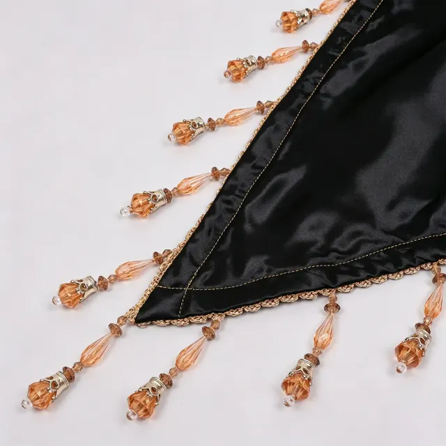 Unisex Sequin Beaded Tassel Triangle Shawl for Carnival Cosplay detail 12