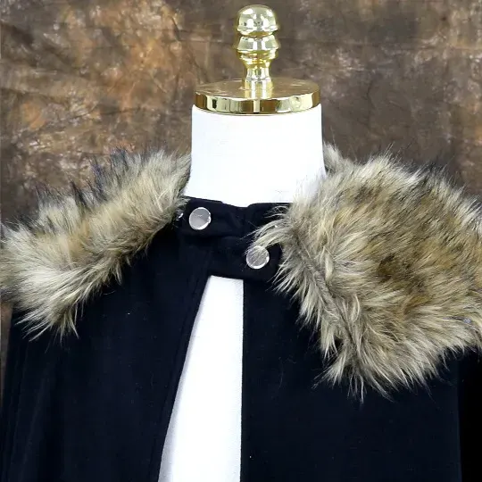 detalle de Capa unisex steampunk de fantasía con forro para Halloween 5