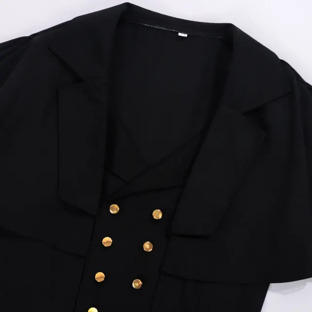 Unisex Victorian Gothic Gentleman Cosplay Trench Coat detail 4