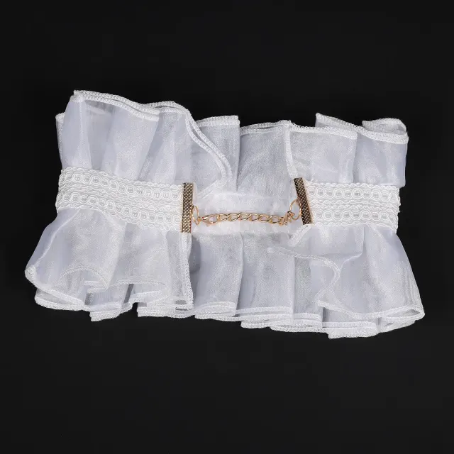 Victorian Lace Detachable Collar and Court Wrist Cuffs for Cosplay detail 7