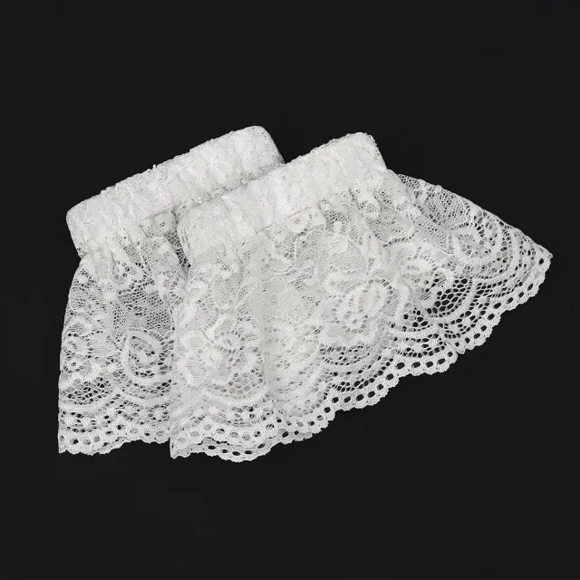 Victorian Lace Detachable Collar and Court Wrist Cuffs for Cosplay detail 11