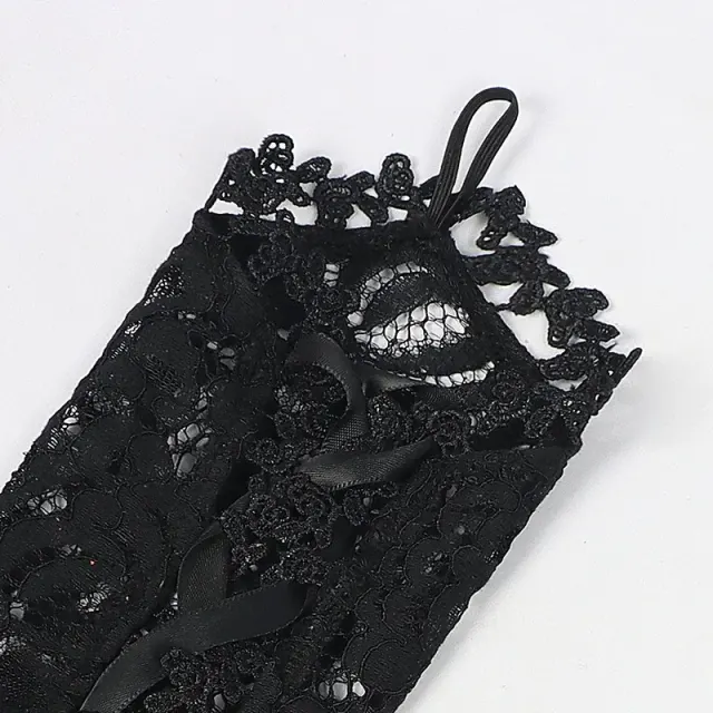 Victorian Lace Detachable Collar and Court Wrist Cuffs for Cosplay detail 17