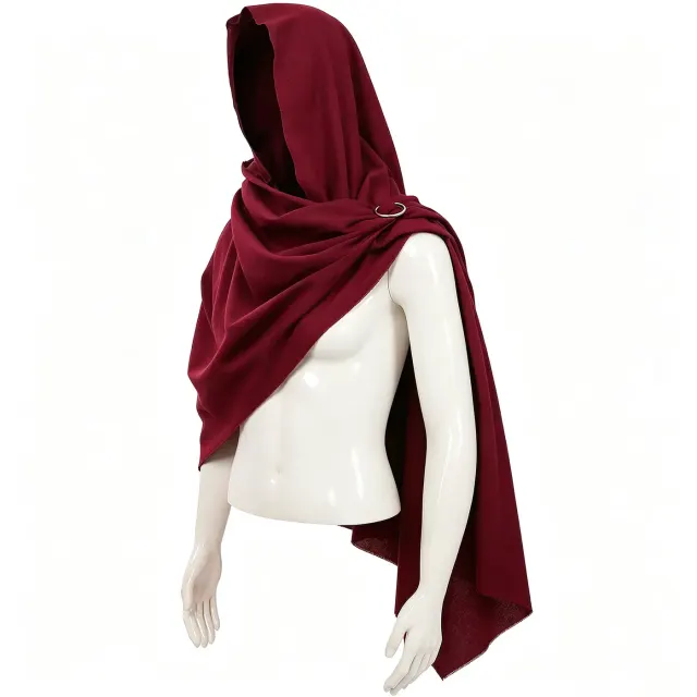 Cape à capuche viking de style médiéval et Renaissance pour cosplay homme détail 14