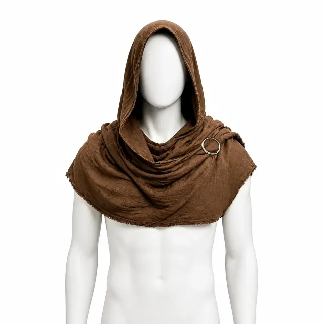 Cape à capuche viking de style médiéval et Renaissance pour cosplay homme détail 21