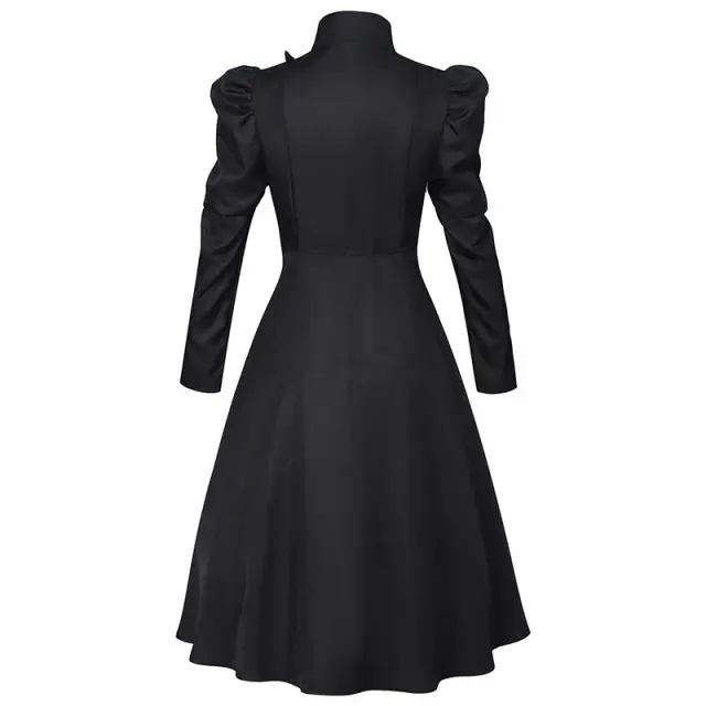 Wicked Elphaba Cosplay-Kleid, Langarm-Damenkostüm in Schwarz Detail 1