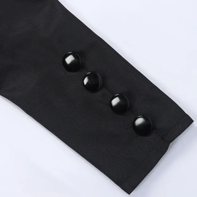 Wicked Elphaba Cosplay-Kleid, Langarm-Damenkostüm in Schwarz Detail 2