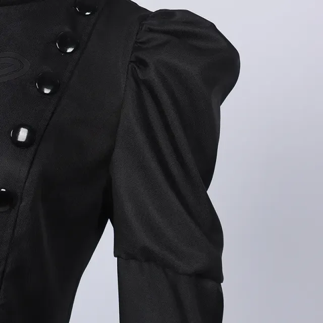 Wicked Elphaba Cosplay-Kleid, Langarm-Damenkostüm in Schwarz Detail 5