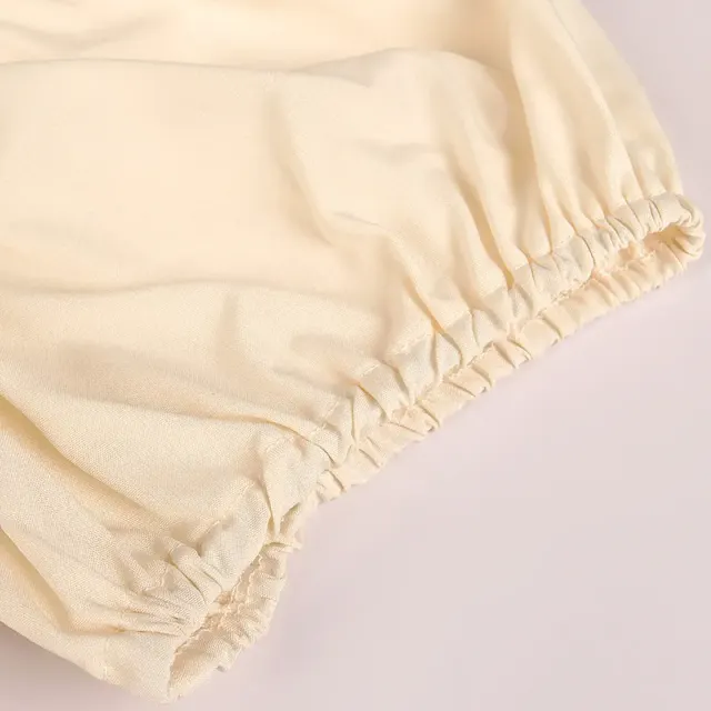 detalle de Vestido cosplay medieval de Bridgerton con cintura alta y manga corta para mujer 7