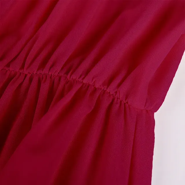 detalle de Vestido cosplay medieval de Bridgerton con cintura alta y manga corta para mujer 15