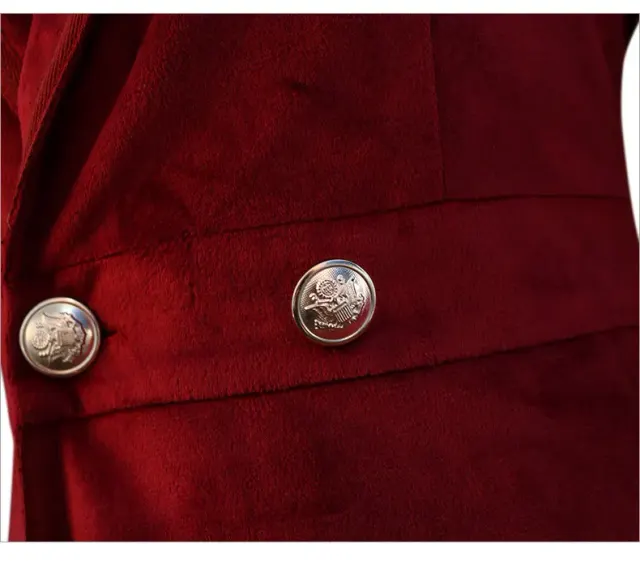 Damen-Samt-Langmantel im Mittelalter-Stil für Weihnachts-Cosplay Detail 4