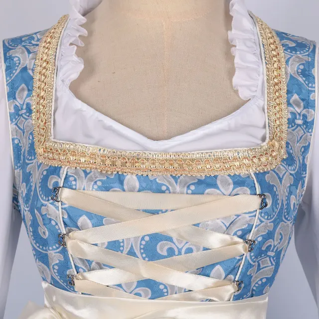 detalle de Conjunto de disfraz de vestido cervecero bávaro de Oktoberfest para mujer 1