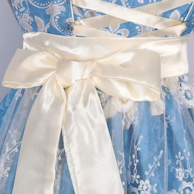 detalle de Conjunto de disfraz de vestido cervecero bávaro de Oktoberfest para mujer 5