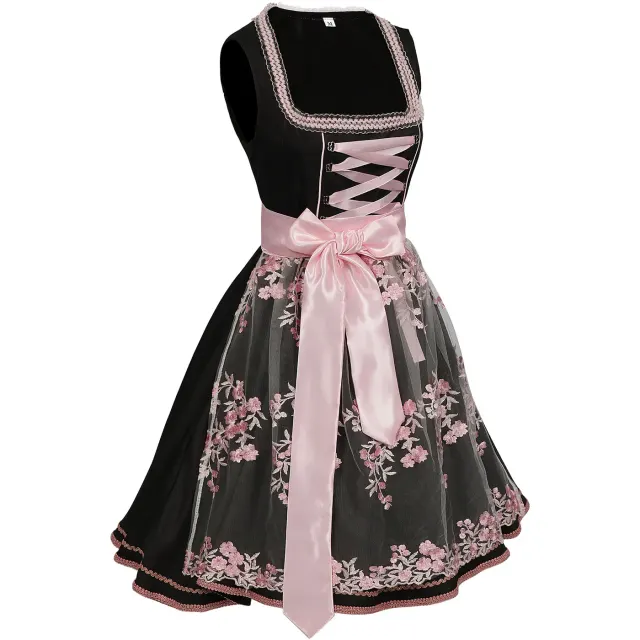 detalle de Conjunto de disfraz de vestido cervecero bávaro de Oktoberfest para mujer 14