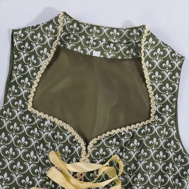 detalle de Disfraz cosplay de vestido cervecero bávaro de Oktoberfest para mujer 4
