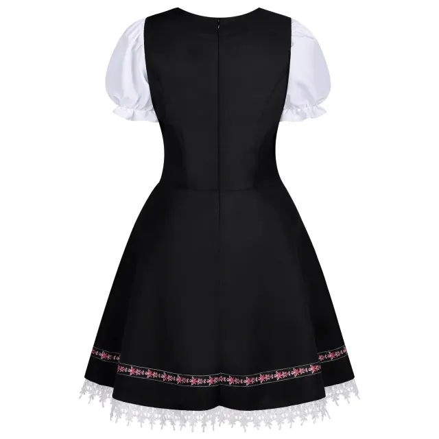 Robe Oktoberfest bavaroise pour femme pour Halloween et carnaval détail 3