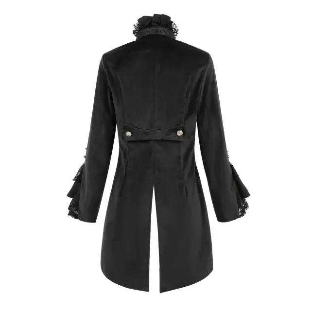 Damen-Gothic-Frackjacke in Übergröße mit Stehkragen Detail 2