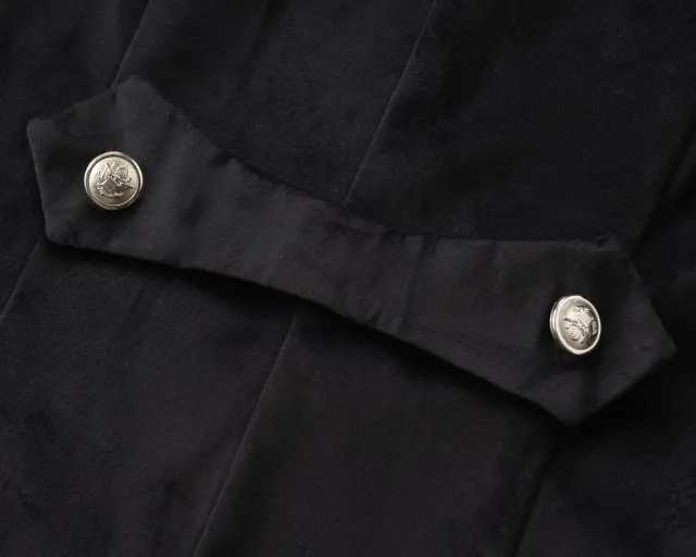 Damen-Gothic-Frackjacke in Übergröße mit Stehkragen Detail 8