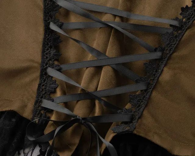 Damen-Gothic-Frackjacke in Übergröße mit Stehkragen Detail 14