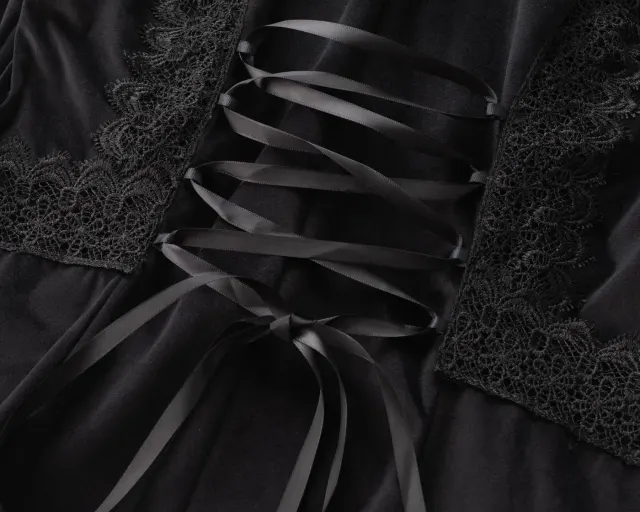Damen-Gothic-Frackjacke in Übergröße mit Stehkragen Detail 19
