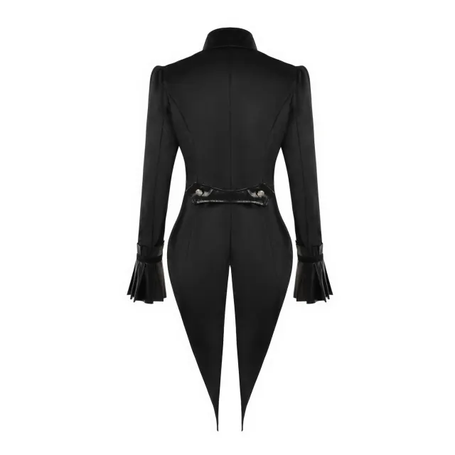 Damen-Gothic-Frackjacke in Übergröße mit Stehkragen Detail 22