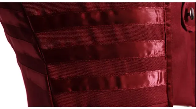 Damen-Gothic-Frackkleid, mittelalterliches Halloween-Bühnenkostüm Detail 14