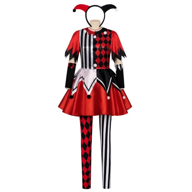 万圣节马戏团小丑女款 Cosplay 连衣裙 舞台表演服装 详情 2