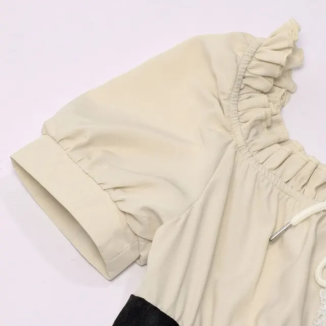 Robe cosplay de chevalier à épaules dénudées et volants pour femme détail 7
