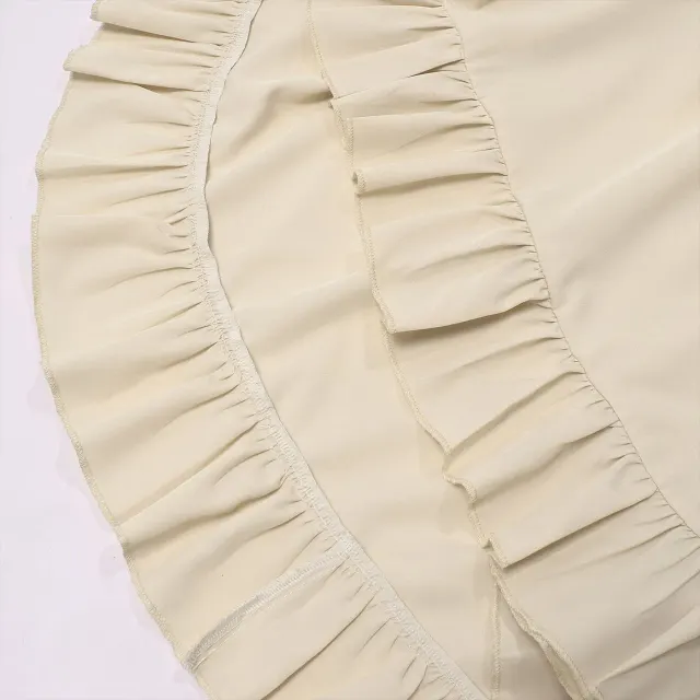 Robe cosplay de chevalier à épaules dénudées et volants pour femme détail 11