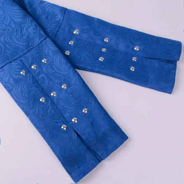 Damen-Midikleid mit mittelalterlichem Jacquard-Muster für Bühne und Cosplay Detail 8
