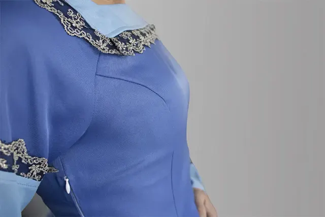 detalle de Vestido largo medieval renacentista irlandés de mujer para cosplay teatral 6