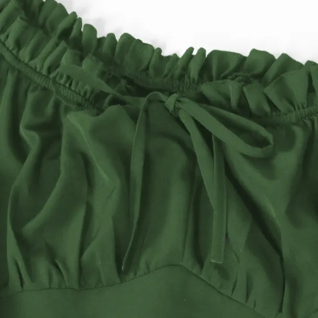 Women's Medieval Renaissance Irregular Hem Short-Sleeve Dress detail 6
