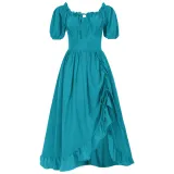 Court Short-Sleeve Dress - Deep Blue