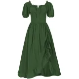 Court Short-Sleeve Dress - Green