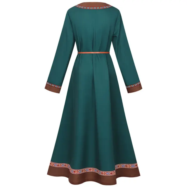 Women's Medieval Viking Peasant Dress for Renaissance Cosplay detail 3