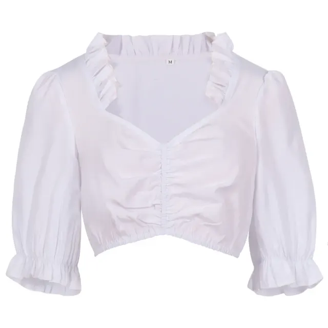 Robe de bière Oktoberfest pour femme, costume de scène en dentelle et jacquard détail 1