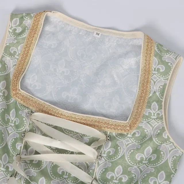 Robe de bière Oktoberfest pour femme, costume de scène en dentelle et jacquard détail 10